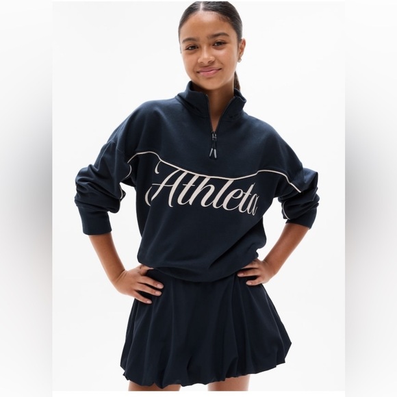 Athleta Other - NWT Athleta Girl School Vibes 1/4 Zip Eclipse Sweatshirt Size XL/14.